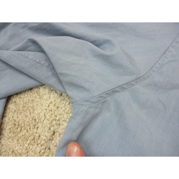 Theory Shirt Men Medium 17 32 33 Blue Long Sleeve Button Up Cotton Stretch * - Picture 12 of 16
